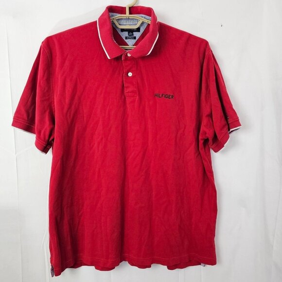 Tommy Hilfiger Other - Y2K Tommy Hilfiger Polo Mens 2XL Red Classic Fit Cotton Short Sleeve Shirt